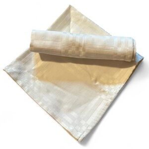 Vintage Tobin White Damask Napkins - Set of 3